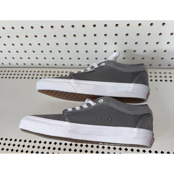 VANS Skate Chukka Low Mens Canvas Athletic Skateboarding Shoes Size 7 Gray White - Picture 6 of 8